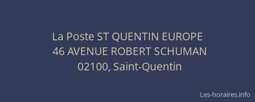 La Poste ST QUENTIN EUROPE