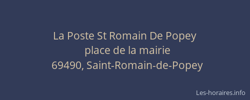 La Poste St Romain De Popey