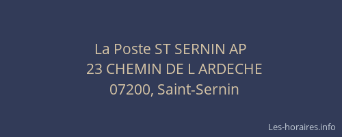 La Poste ST SERNIN AP