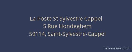 La Poste St Sylvestre Cappel