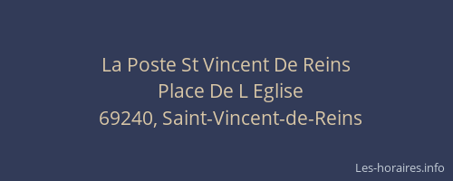 La Poste St Vincent De Reins