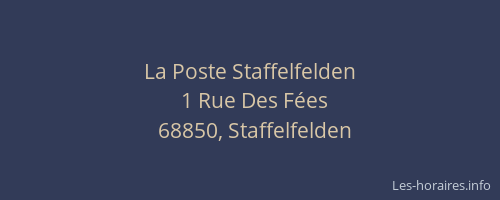 La Poste Staffelfelden