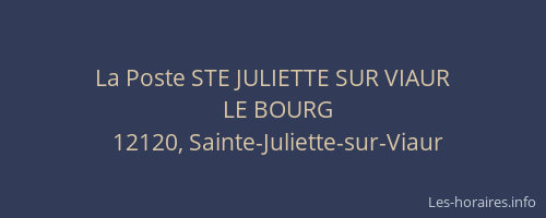 La Poste STE JULIETTE SUR VIAUR