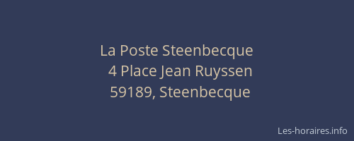 La Poste Steenbecque