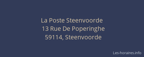 La Poste Steenvoorde