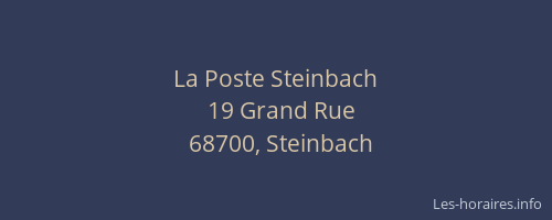 La Poste Steinbach