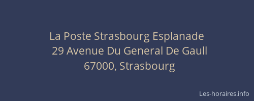La Poste Strasbourg Esplanade