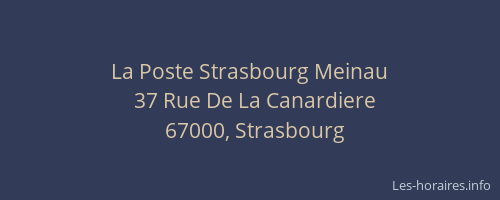 La Poste Strasbourg Meinau