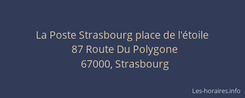 La Poste Strasbourg place de l'étoile