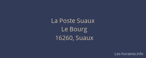 La Poste Suaux