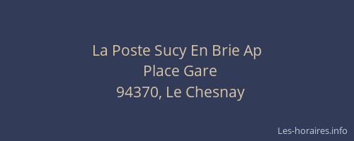 La Poste Sucy En Brie Ap