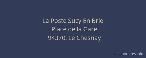 La Poste Sucy En Brie