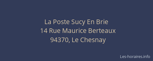La Poste Sucy En Brie