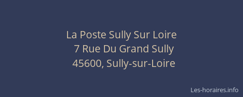 La Poste Sully Sur Loire