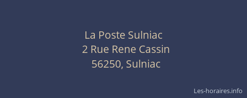 La Poste Sulniac