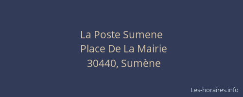 La Poste Sumene