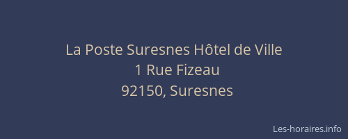 La Poste Suresnes Hôtel de Ville