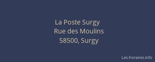 La Poste Surgy