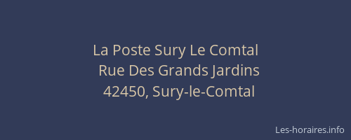 La Poste Sury Le Comtal