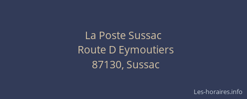 La Poste Sussac