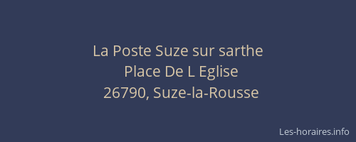 La Poste Suze sur sarthe