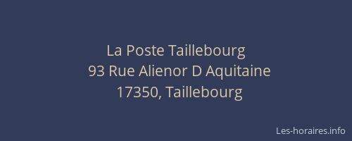 La Poste Taillebourg