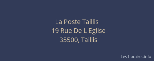 La Poste Taillis
