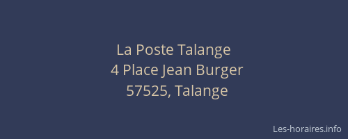 La Poste Talange