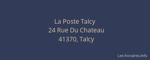 La Poste Talcy