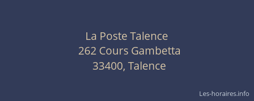 La Poste Talence