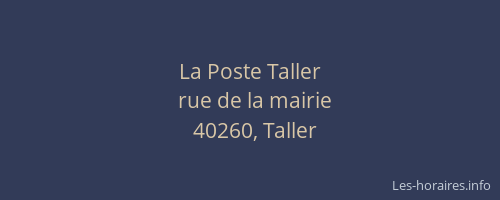 La Poste Taller