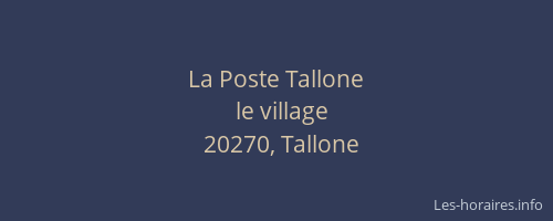 La Poste Tallone