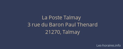 La Poste Talmay