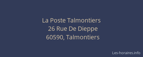 La Poste Talmontiers