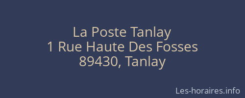 La Poste Tanlay
