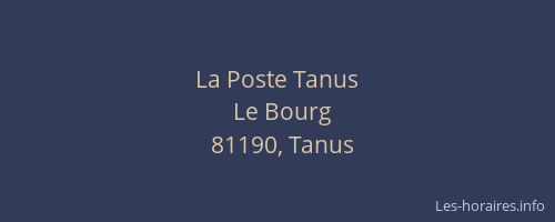 La Poste Tanus