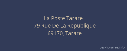 La Poste Tarare