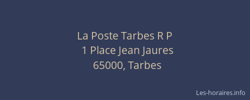 La Poste Tarbes R P