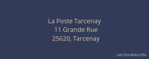 La Poste Tarcenay