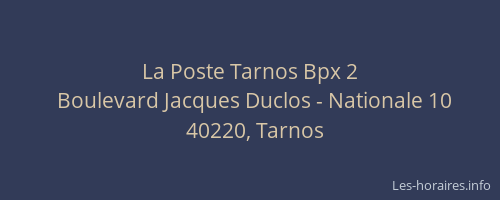 La Poste Tarnos Bpx 2