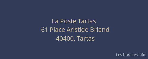 La Poste Tartas