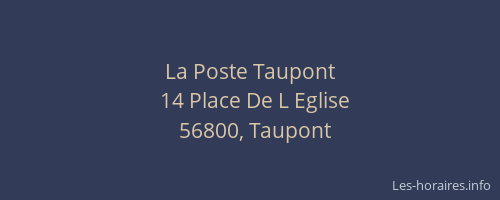 La Poste Taupont