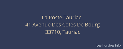 La Poste Tauriac