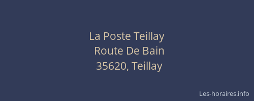 La Poste Teillay