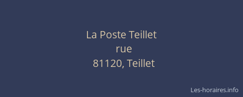 La Poste Teillet