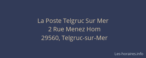 La Poste Telgruc Sur Mer
