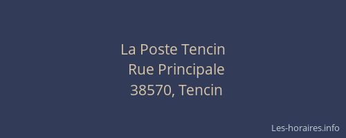 La Poste Tencin