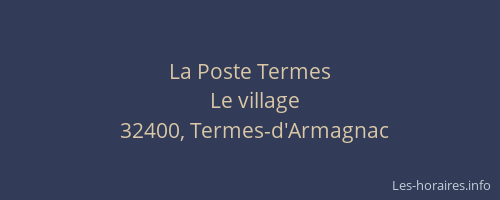 La Poste Termes