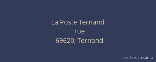 La Poste Ternand