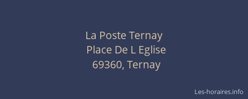 La Poste Ternay